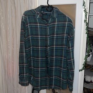Croft and barrow green plaid flannel